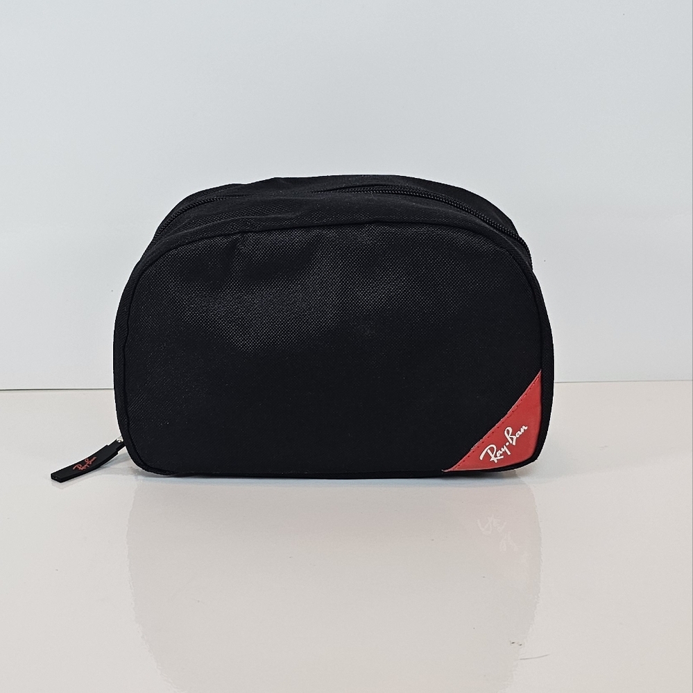 Ray-Ban Black and Red Toiletry Bag Travel Bag